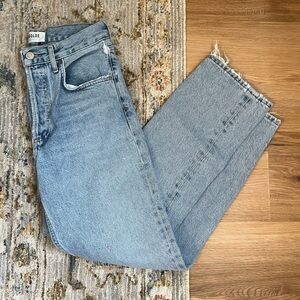 Agolde Ripley Jean Light Wash Cropped Straight Leg